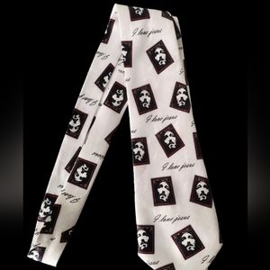 Naboth I Love Jesus Necktie White Black Red Handmade Career Religious Church